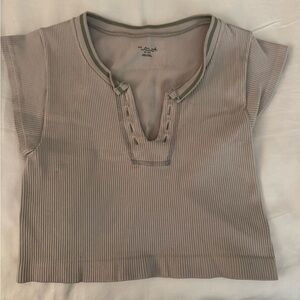 urban outfitters ribbed cropped tee